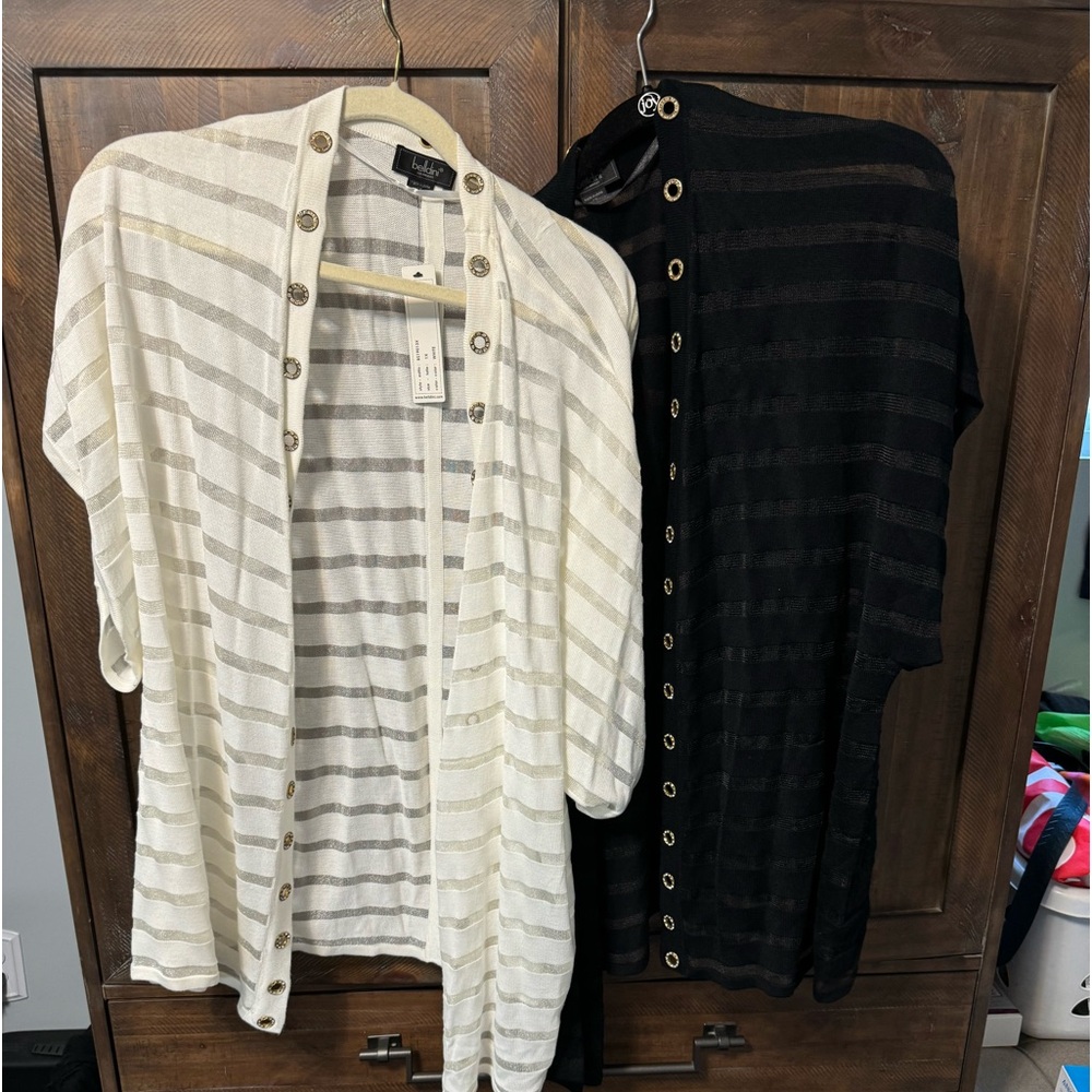 2 coverups black white 1x white new w tags